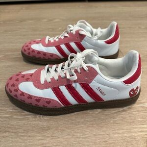 Adidas Samba Heart Sneakers - Pink and White